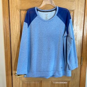 Copper Fit - Sheer Shoulders - Blue Sweatshirt - Size Large